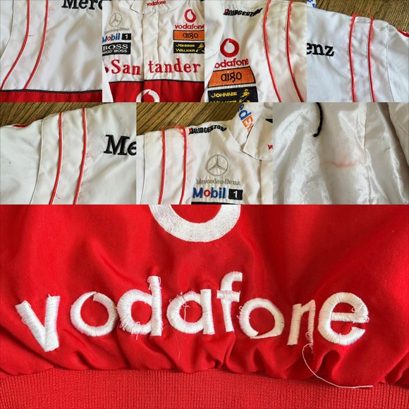 Mercedes-benz vintage Lewis Hamilton Vodafone McLaren Mercedes F1 racing jacket - Picture 8 of 9